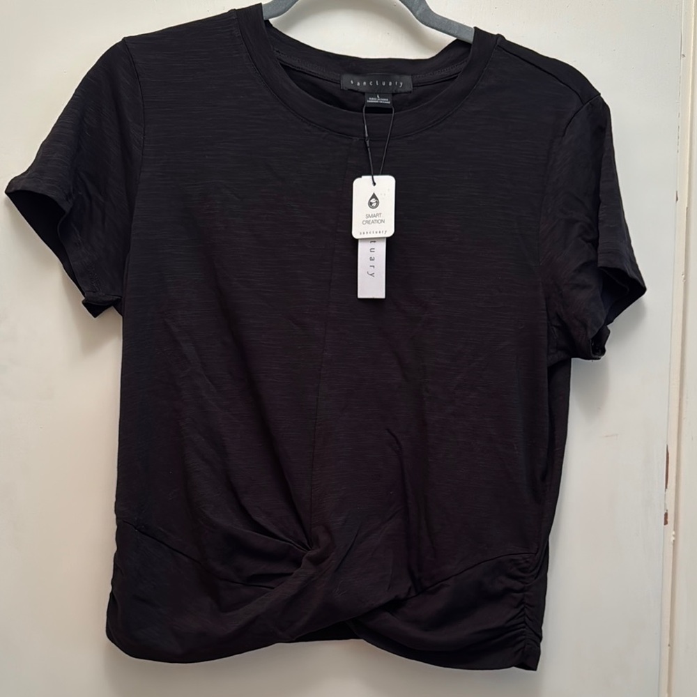 Black Short Sleeve Top